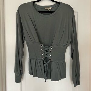Express Green Corset Top